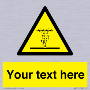 Custom warning geyser water jet